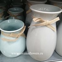 Ваза бантик серая и голубая 15 и 22см Hz6 купить в Москве