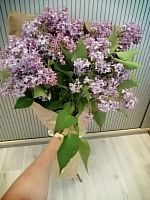 Ароматный букет из 5 веток сирени в крафте — свежий весенний подарок SR747 купить в Москве