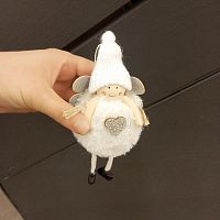 Елочная игрушка ткань Девочка 8х22см NG01 купить в Москве